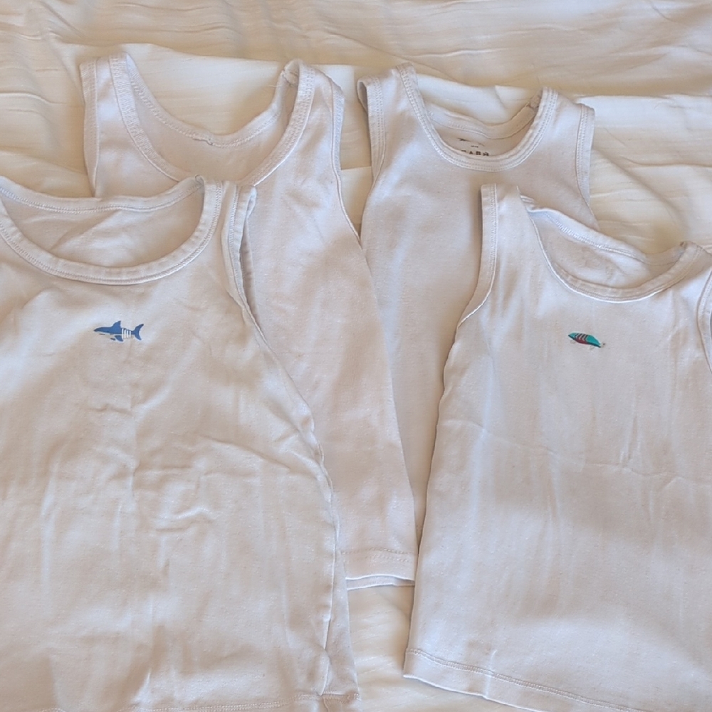 Multiples White Kids Tank Tops